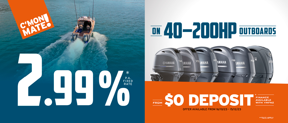 2.99% Finance on 40 - 200HP Outboards | Haines Hunter HQ