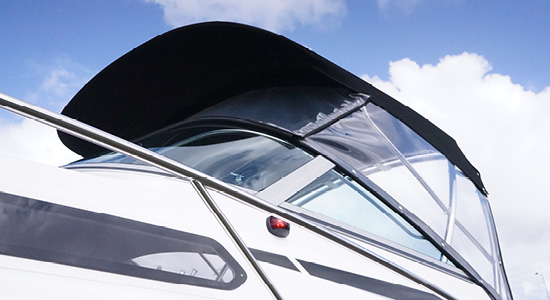 Bimini Top, Folding w Clears | Haines Hunter HQ
