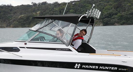 Bimini Top w Rocket Launcher | Haines Hunter HQ