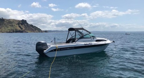 We have a SF545 LE which is a great family boat that we use for water sports and fishing. It has a very reassuring ride which provides confidence for family and friends who come out with us to enjoy the Hauraki Gulf and wider afield. It’s unrivalled in its size, I have had a few other aluminium and fibreglass boats but this one seems the most balanced in terms of usability and performance. We have had a Balex fitted which makes the launch and retrieval a breeze, can leave the family in the boat and have a very stress-free experience. Our kids love spending time out and on the water with their friends and anything that keeps them away from devices is a winner! | Haines Hunter HQ